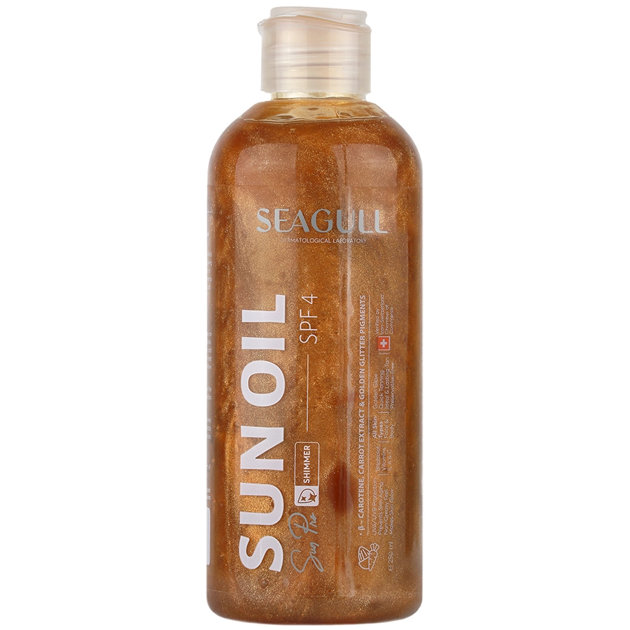 روغن برنزه کننده و ویتامینه اکلیلی SPF4 سی گل